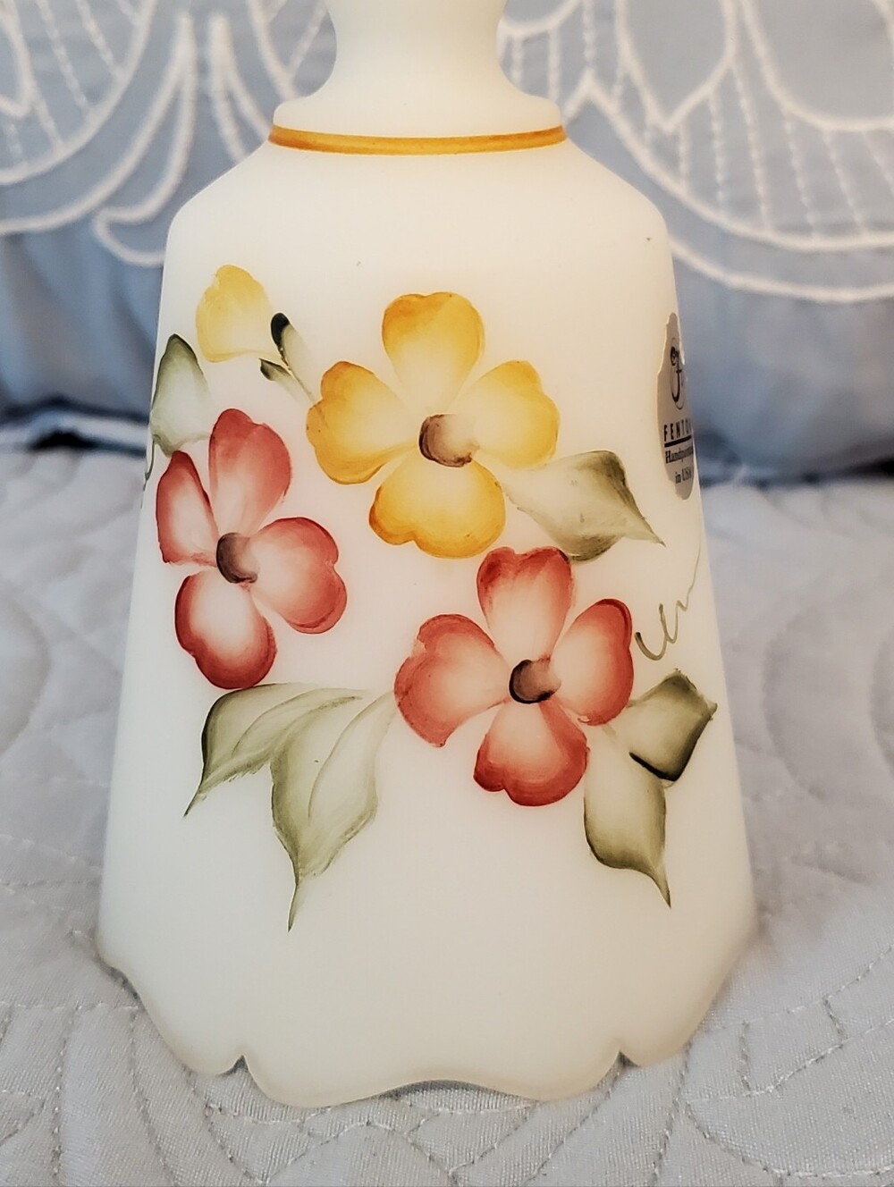Vtg Fenton Hand Painted Bell